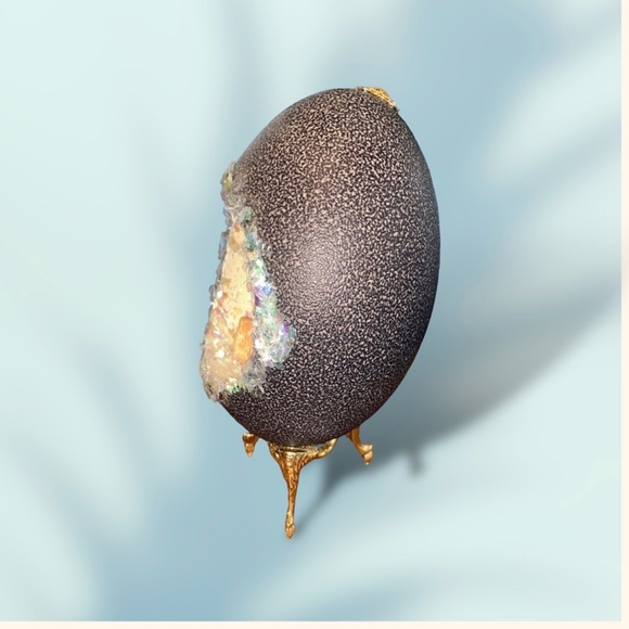 𝑯𝒂𝒏𝒅𝒎𝒂𝒅𝒆 Emu Egg “Congratulations” Gift - Picture 3 of 14